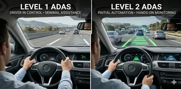 Level 1 Vs. Level 2 ADAS: Features Explained