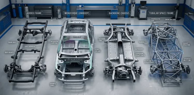 Types of Car Chassis: Functions, Components & Differences Explained